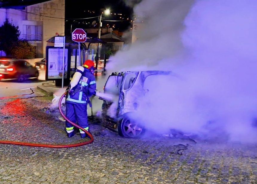 Braga: Contentor e veículo consumidos pelas chamas em Gualtar incendio braga gualtar - 2