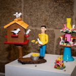 Torre medieval exposição pombais brinquedos