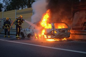 carro arde famalicao A3