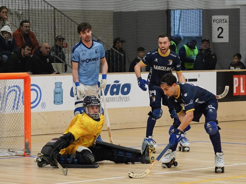 Hóquei em Patins: OC Barcelos saca vitória importante em Braga Hoquei em Patins