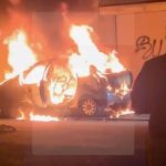Carro arde na Póvoa de Varzim