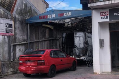 Braga carros ardem