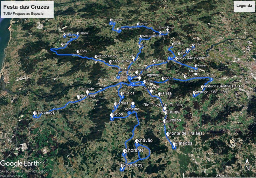 Barcelos: Vai às Cruzes? Veja aqui transportes e viagens gratuitas TUBA freguesias especial