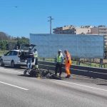 acidente A3 Porto Braga motociclo