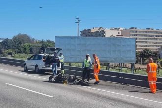 acidente A3 Porto Braga motociclo