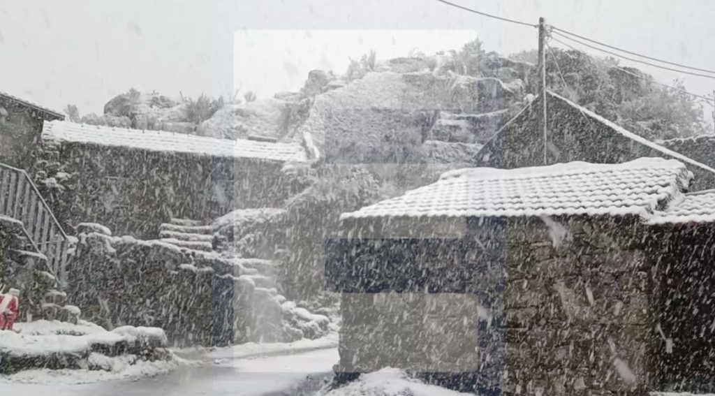 Neve nas zonas altas do Minho