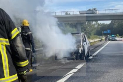Incendio A28 bombeiros fao esposende carro