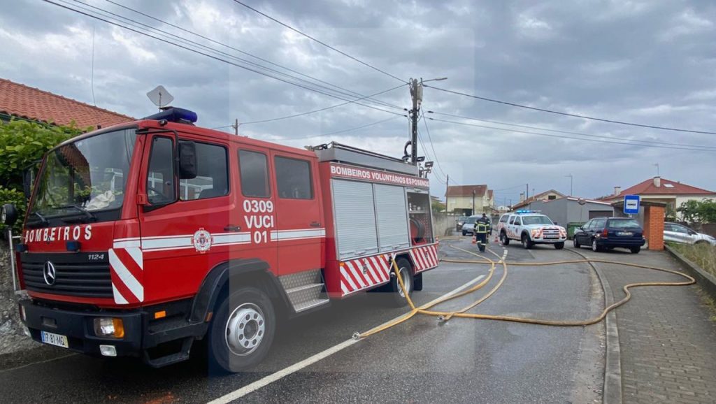 Esposende: Raio atinge casa em Antas e provoca deslocados Incendio casa atingida por raia