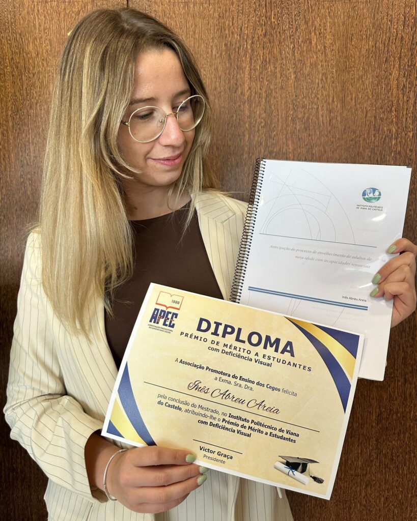 Viana: É de Esposende e ganhou prémio nacional por estudo sobre envelhecimento e deficiência visual Ines areia Esposende