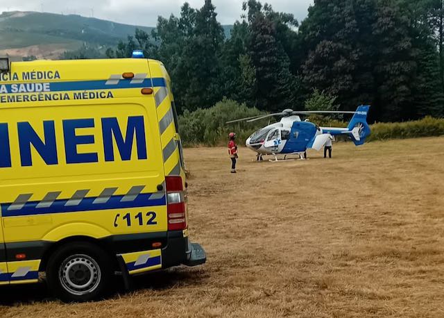 Alto Minho: Queda em altura faz um ferido grave em Melgaço. INEM aciona helicóptero melgaço INEM