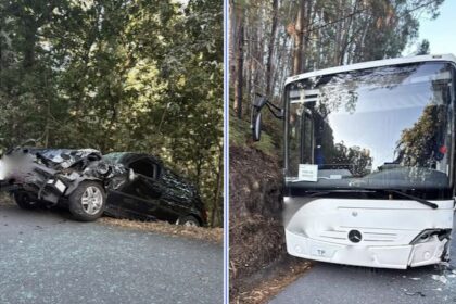 acidente arcos de valdevez autocarro carro