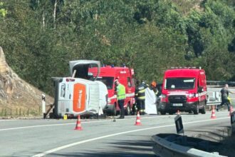 acidente caminha A28 morto