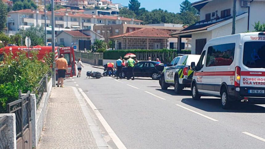 Vila Verde: Motociclista ferido com gravidade em acidente Vila Verde