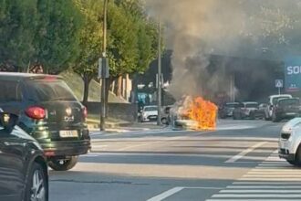 carro arde braga