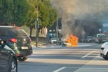 carro arde braga