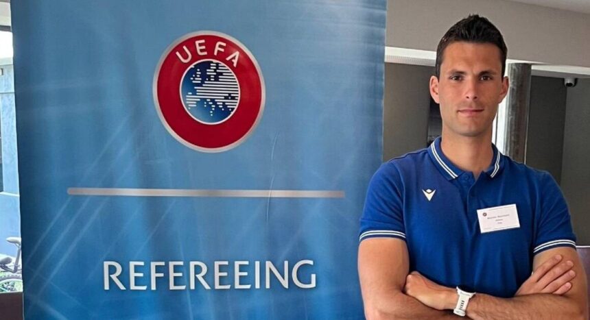 Futebol: Matteo Marchetti arbitra Levski Sofia vs SC Braga arbitra futebol SC Braga