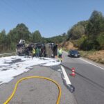 acidente braga EN103 camiao lixo