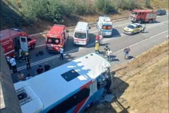 autocarro acidente IP3 morto tondela