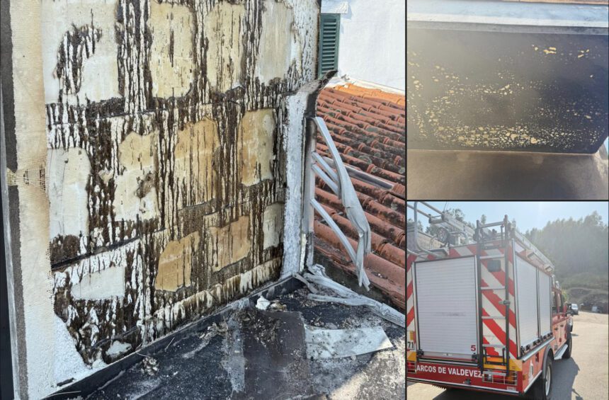Arcos de Valdevez: Incêndio destrói varanda de habitação Arcos de Valdevez