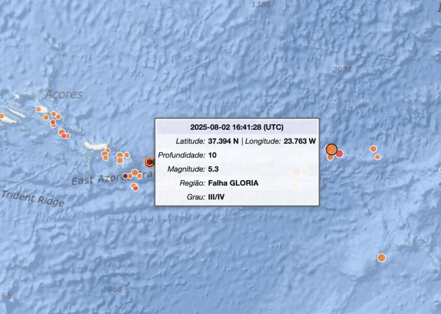IPMA sismo açores