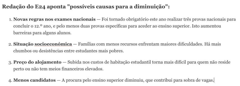 e24 ensino superior