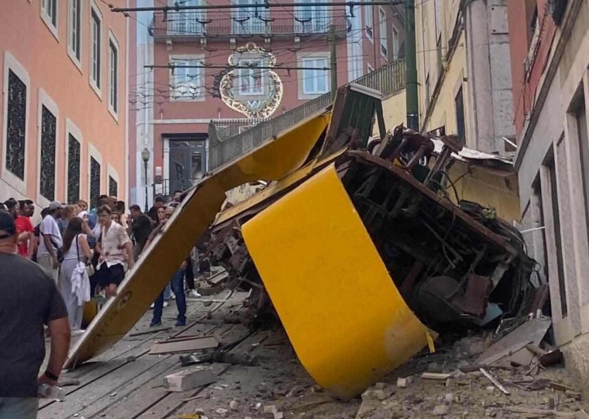 Acidente: Descarrilamento de Elevador da Glória faz 15 mortos Elevador da Glória Lisboa acidente