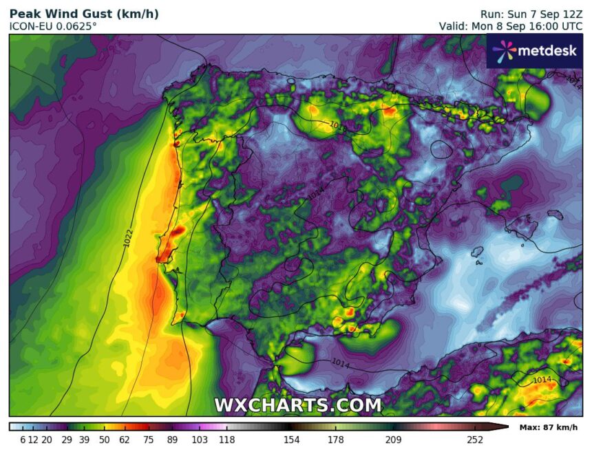 Tempo: Períodos de chuva mais a norte e vento forte no início da semana meteo tempo chuva frio norte douro minho