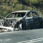 carro arde em Vilar do Monte Barcelos variante EN103 - 12