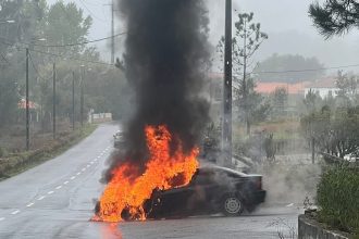 Viana do Castelo carro arde