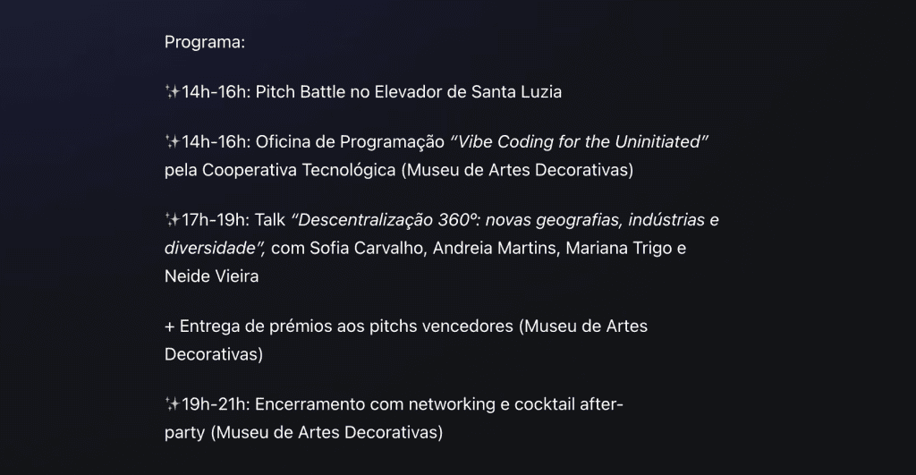 "Pitch Battle" a bordo de um elevador "mítico"? Yah, em Viana é possível Captura de ecra 2025 11 06 as 13.24.52