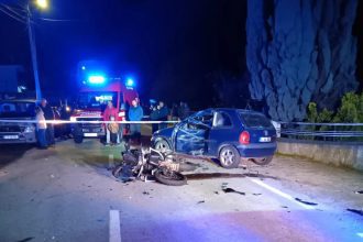 acidente grave arouca feridos colisao mota carro - 1