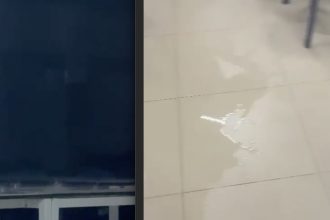 Chuva escola secundaria henrique medina agua escola mau tempo Esposende