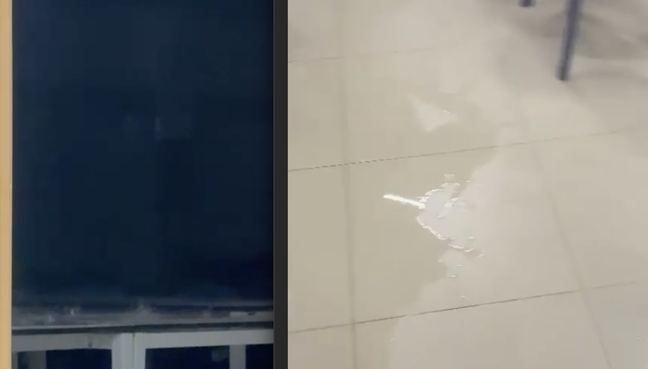 Chuva escola secundaria henrique medina agua escola mau tempo Esposende