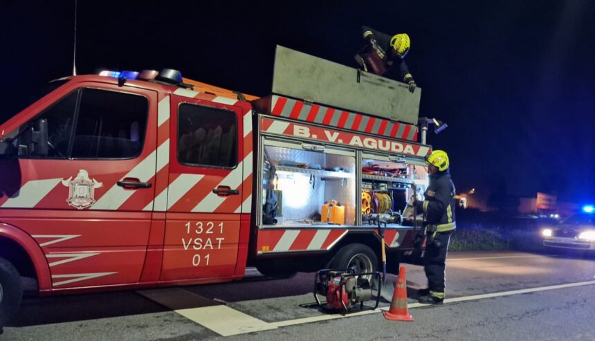bombeiros aguda acidente motociclista