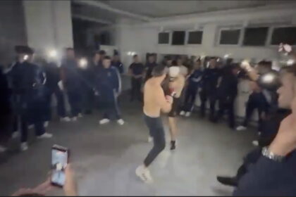 PSP policia filmados luta de boxe policia escola pratica