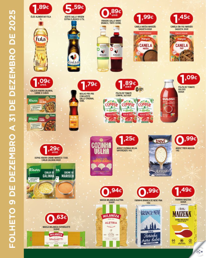 Supermercado da Cooperativade Esposende que estará em vigor até 31 de Dezembro,