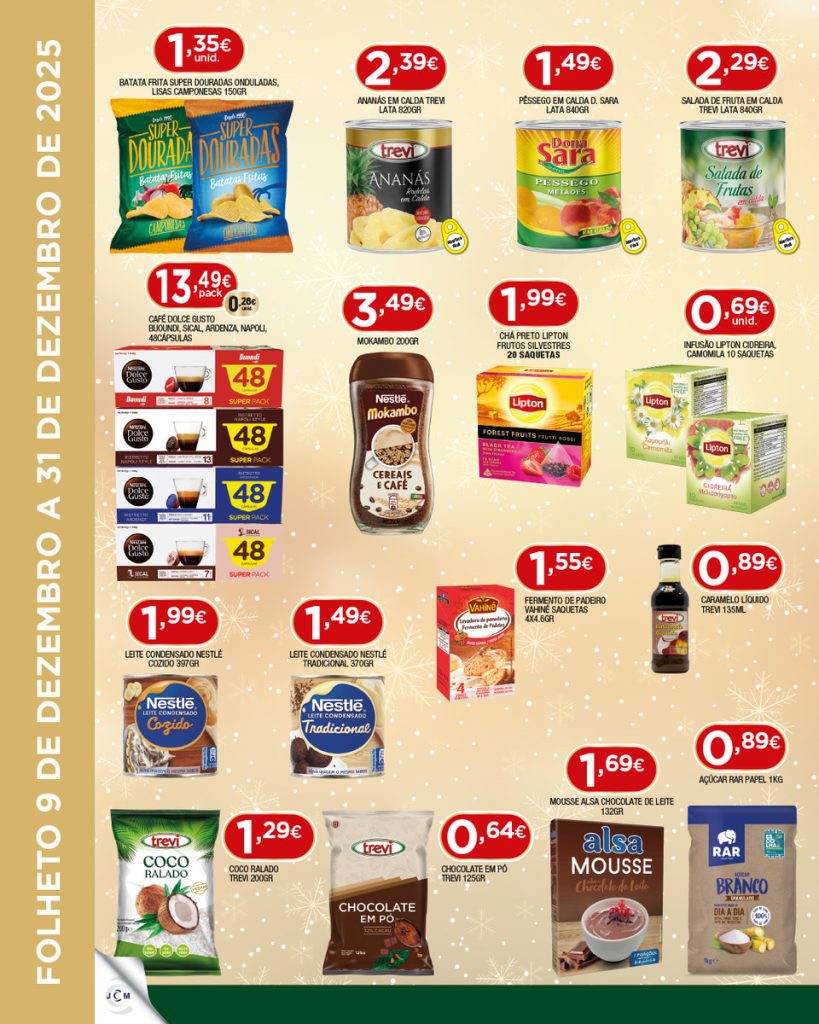 Supermercado da Cooperativade Esposende que estará em vigor até 31 de Dezembro,