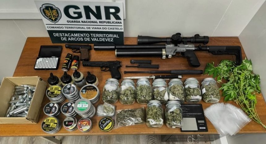 gnr arcos de valdevez viana do castelo droga armas