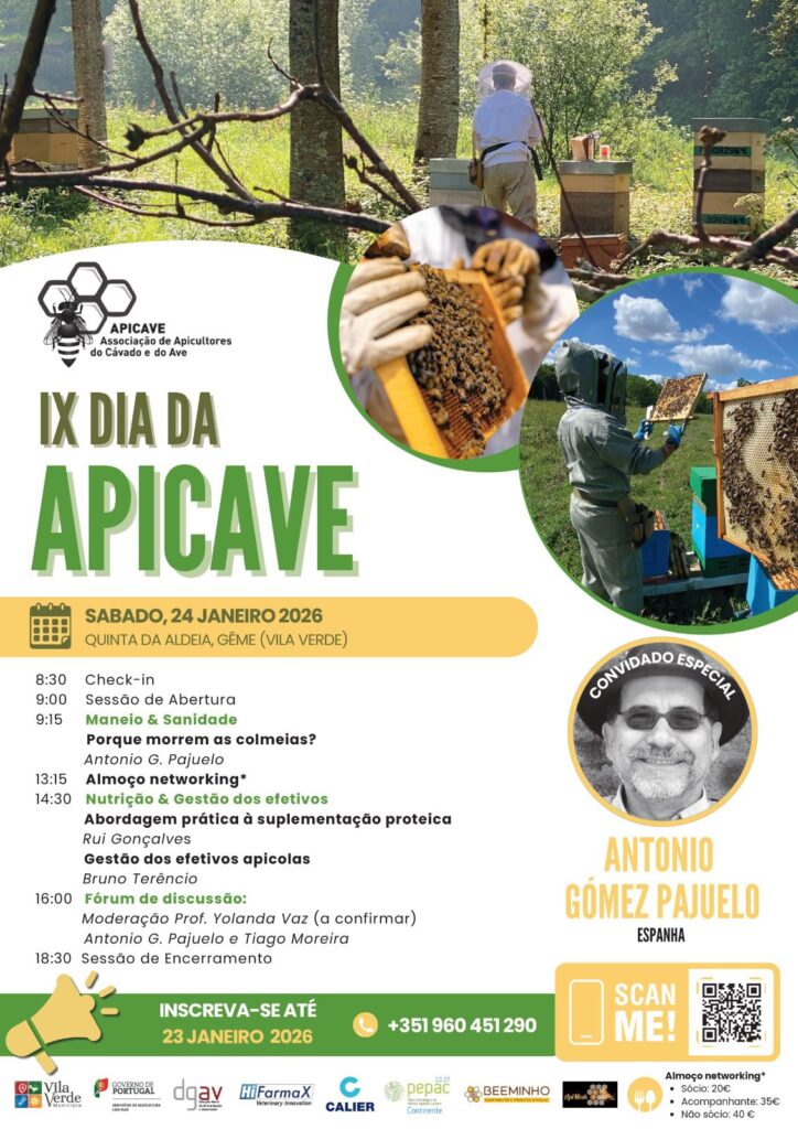 Vila Verde: Encontro regional de apicultores vai refletir "mortalidade das colmeias" APICAVE 2026 vil averde