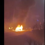 carro arde na A1 leiria 2