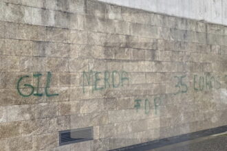 Gil Vicente Estádio Cidade de Barcelos vandalismo pichagem sporting