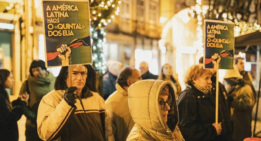 Braga: Protesto contra ação dos EUA na Venezuela na capital do Minho venezuela braga