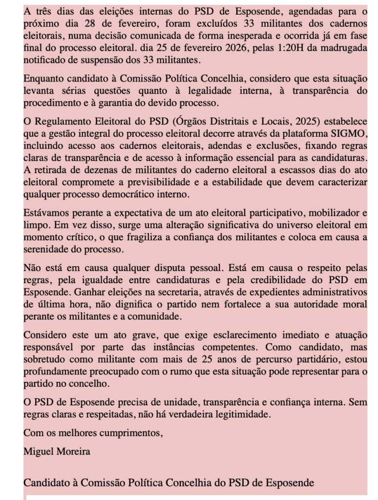 PSD MIguel Moreira