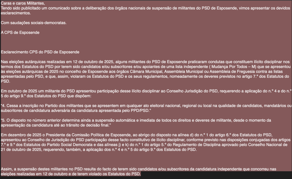 PSD CPS Esposende