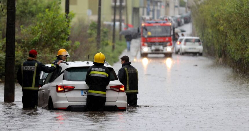 Inundacao braga cheias rio este portugal nils tempestade