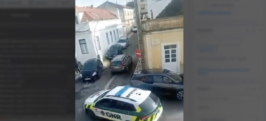 gnr almada trafia mulher caos detido atropela feridos