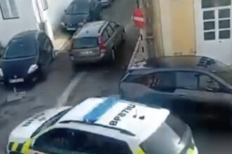 gnr almada trafia mulher caos detido atropela feridos