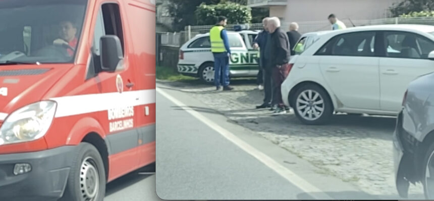Barcelos: (vídeo) Criança entre os três feridos de acidente em Perelhal Barcelos acidente