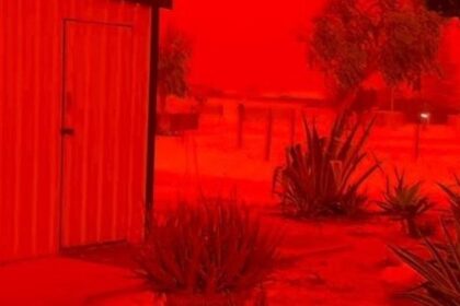fenomeno em autarlia ceu vermelho tempestade