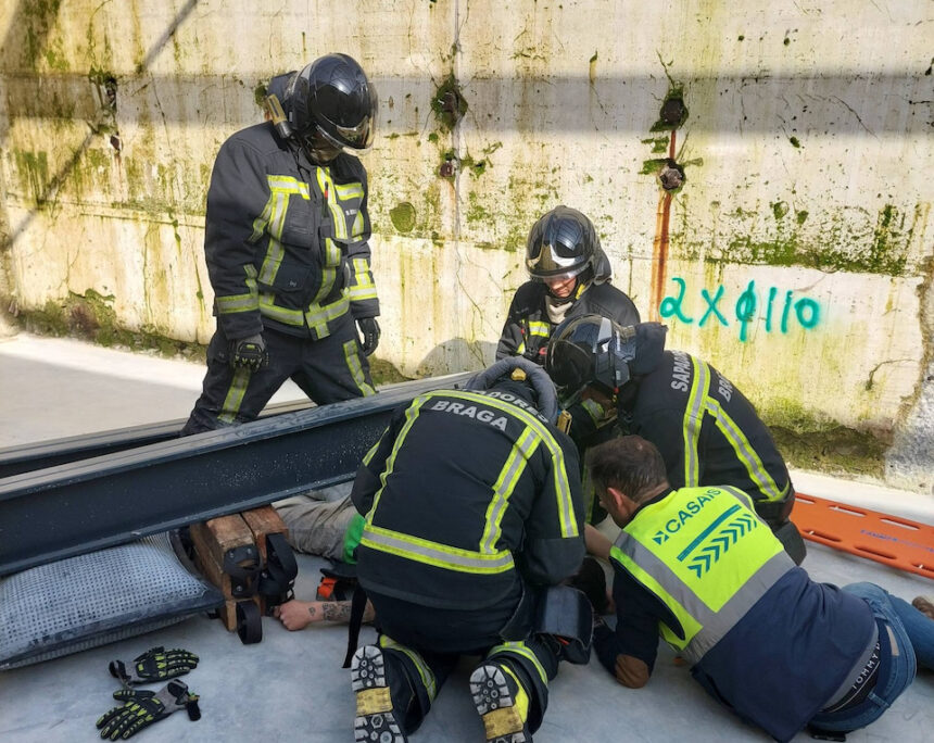 esmagamento braga confiança bombeiros